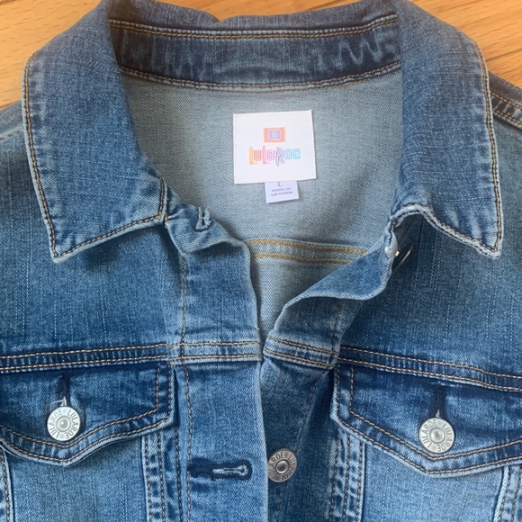 New LuLaRoe Jaxon Jean Jacket size L NWT - Picture 3 of 7